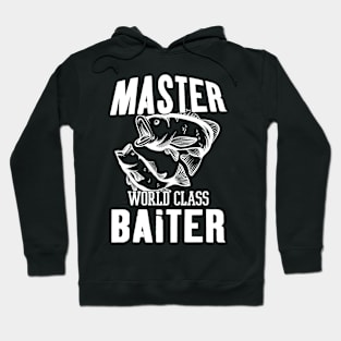 Fishing Meme | Vintage Master Baiter Funny Graphic For Punny Fisherman Hoodie